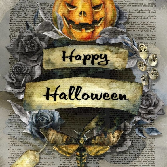 Happy Halloween Vintage Dictionary Art Print - Picture 2 of 4